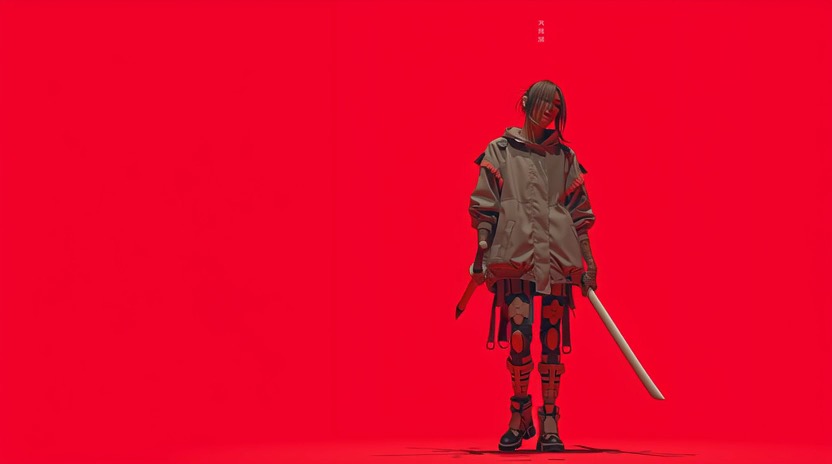 Sou Zero — the ronin protagonist, frontal stance
